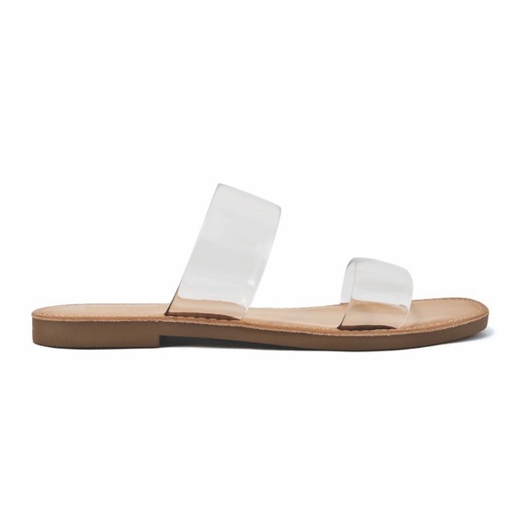 Double Clear Band Sandals - Picture 7 of 12